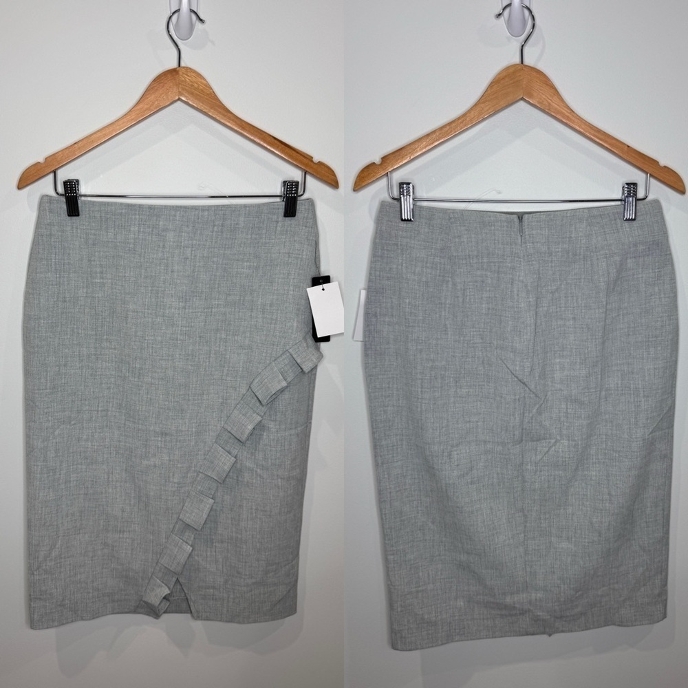 Violets & Roses Heather Light Gray Women’s Pencil Skirt (Sz 4)